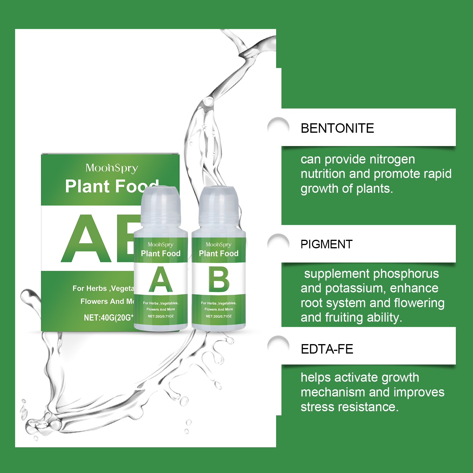 MoonSpry Hydroponic Nutrient S – Nutrient Solution Ab recenzja i cena