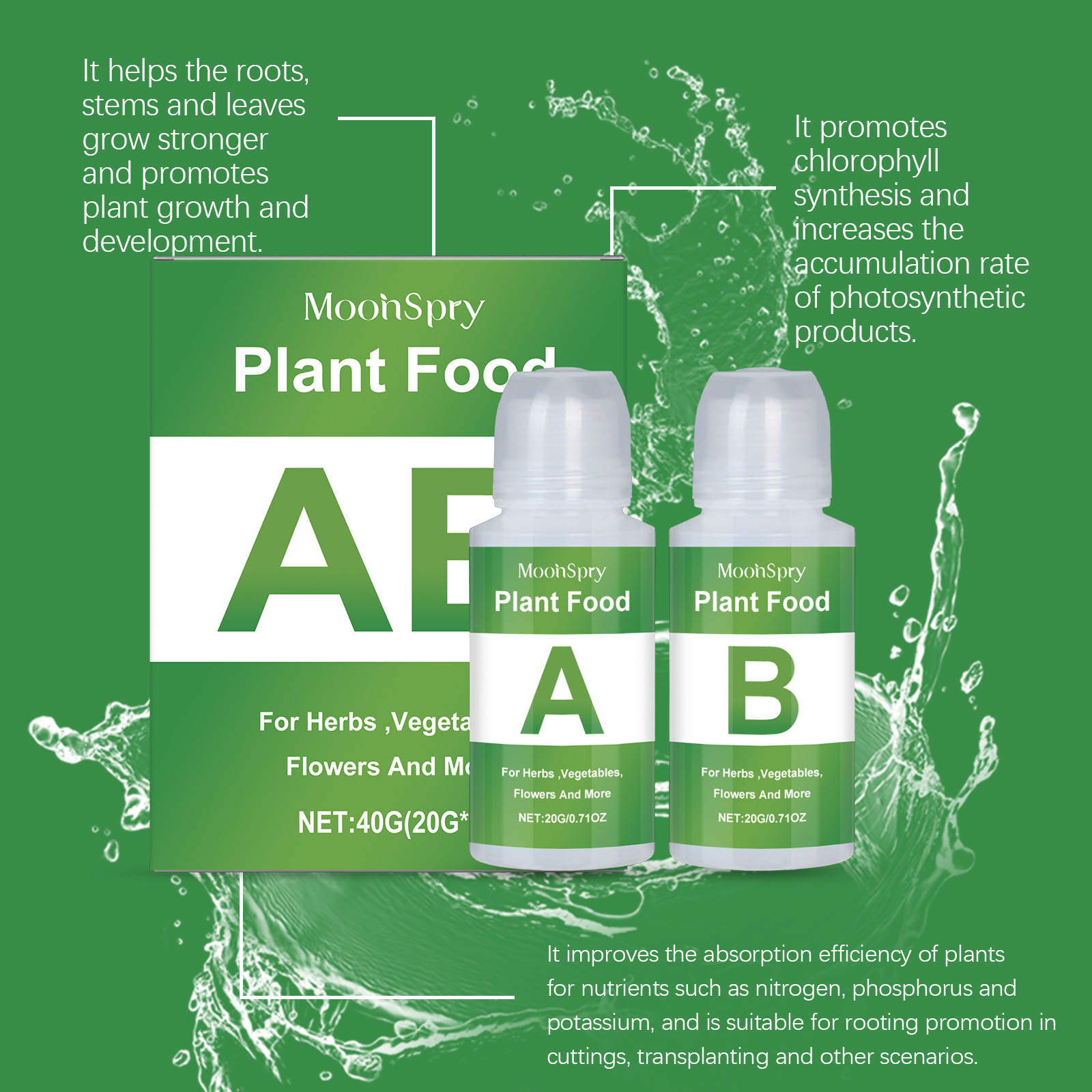 MoonSpry Hydroponic Nutrient S – Nutrient Solution Ab recenzja i cena